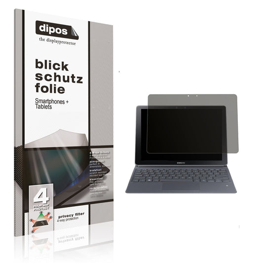 Blickschutzfolie von dipos passend für Samsung Galaxy Book W720 12 Zoll, präziser Zuschnitt und blasenfrei montiert
