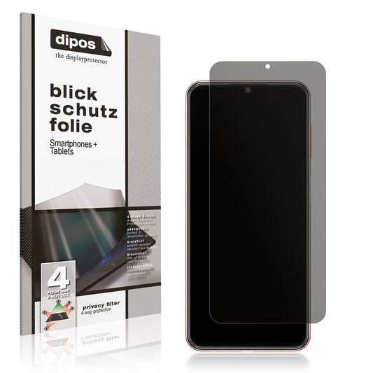 Blickschutzfolie von dipos passend für Samsung Galaxy M13, präziser Zuschnitt und blasenfrei montiert