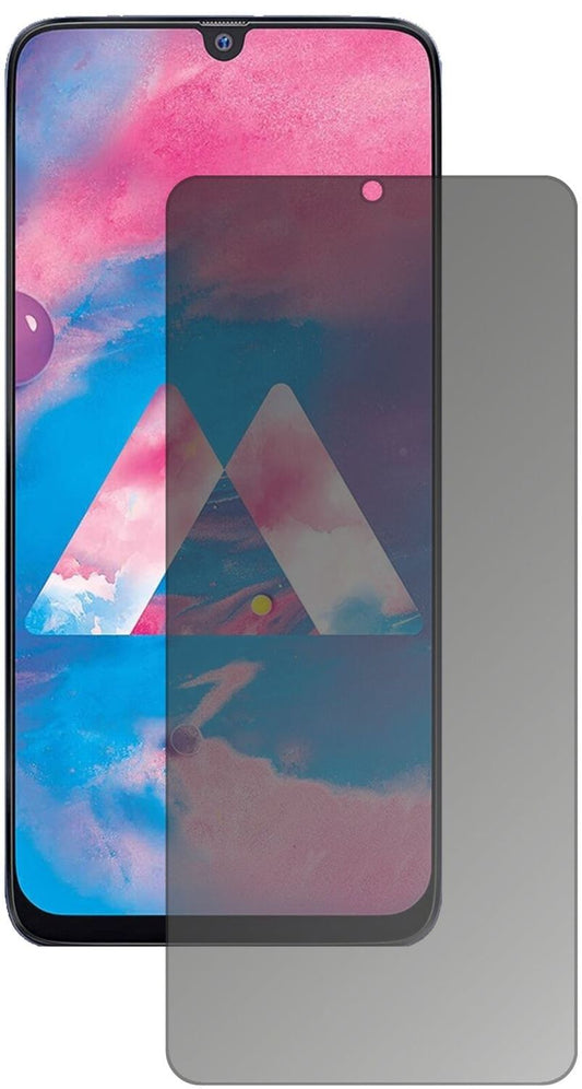 Blickschutzfolie von dipos passend für Samsung Galaxy M30, präziser Zuschnitt und blasenfrei montiert