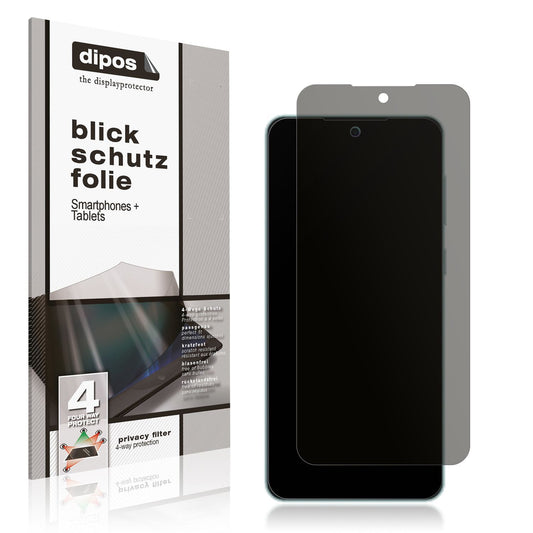 Blickschutzfolie von dipos passend für Samsung Galaxy M55 5G, präziser Zuschnitt und blasenfrei montiert