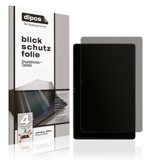 Blickschutzfolie von dipos passend für Samsung Galaxy Tab S10 Plus, präziser Zuschnitt und blasenfrei montiert