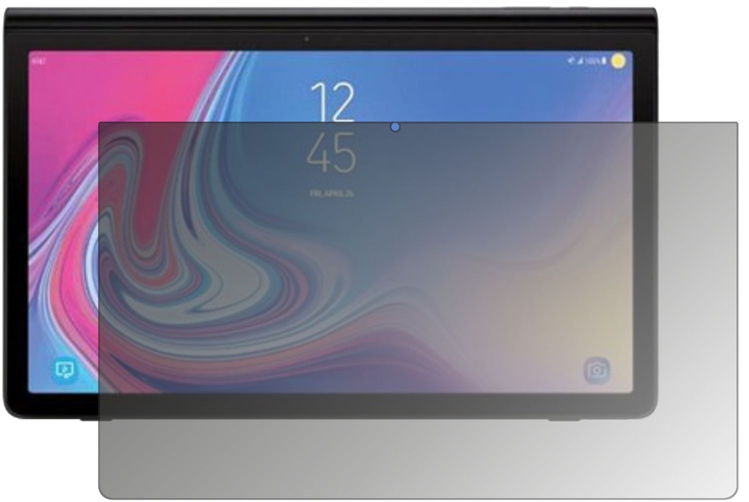 Blickschutzfolie von dipos passend für Samsung Galaxy View 2, präziser Zuschnitt und blasenfrei montiert