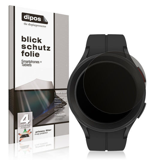 Blickschutzfolie von dipos passend für Samsung Galaxy Watch 5 Pro, präziser Zuschnitt und blasenfrei montiert