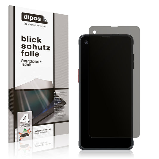 Blickschutzfolie von dipos passend für Samsung Galaxy Xcover 6 Pro EE, präziser Zuschnitt und blasenfrei montiert