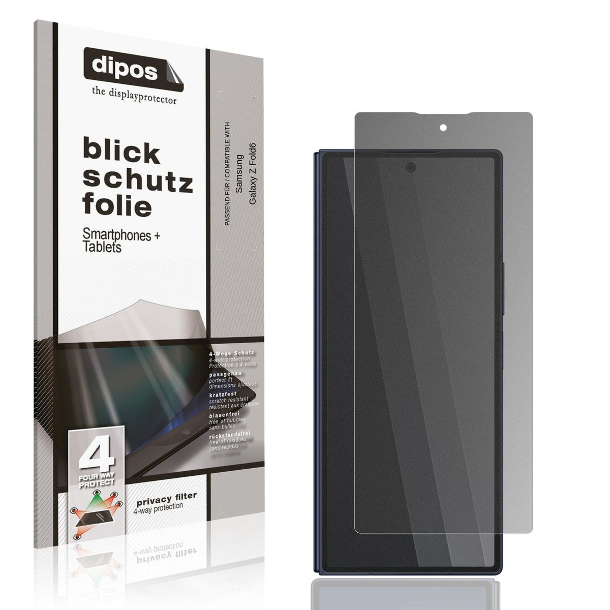 Displayschutz mit Blickschutzfilter-Effekt zur Unterstützung beim Schutz sensibler Daten