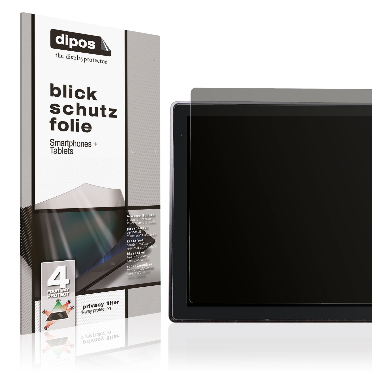 Blickschutzfolie von dipos passend für Shelly Wall Display, präziser Zuschnitt und blasenfrei montiert