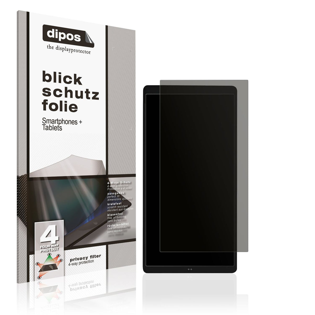 Blickschutzfolie von dipos passend für Shelly Wall Display X2, präziser Zuschnitt und blasenfrei montiert