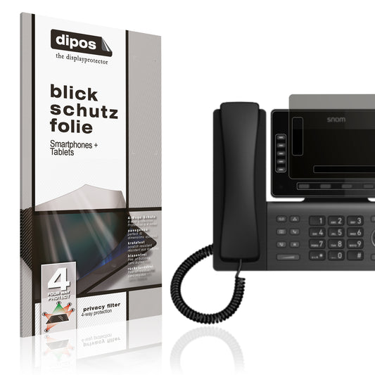 Blickschutzfolie von dipos passend für Snom D865, präziser Zuschnitt und blasenfrei montiert