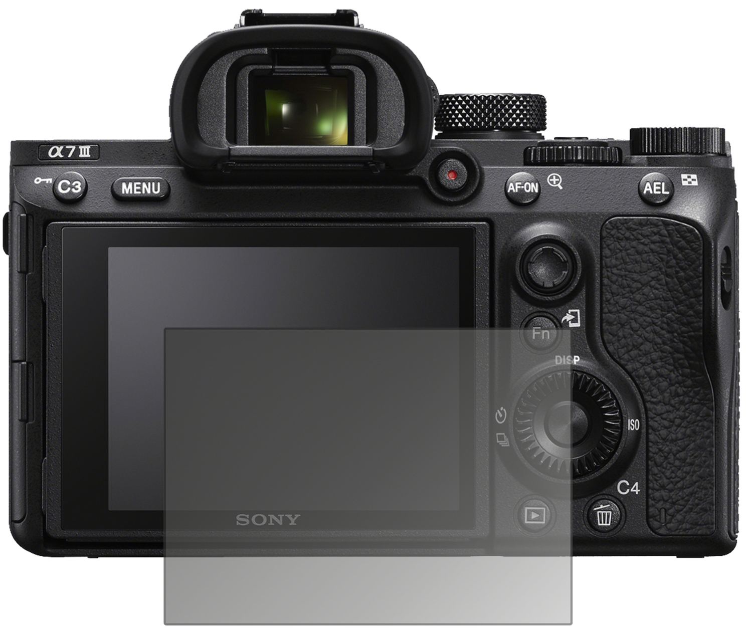 Blickschutzfolie von dipos passend für Sony Alpha 7C, präziser Zuschnitt und blasenfrei montiert