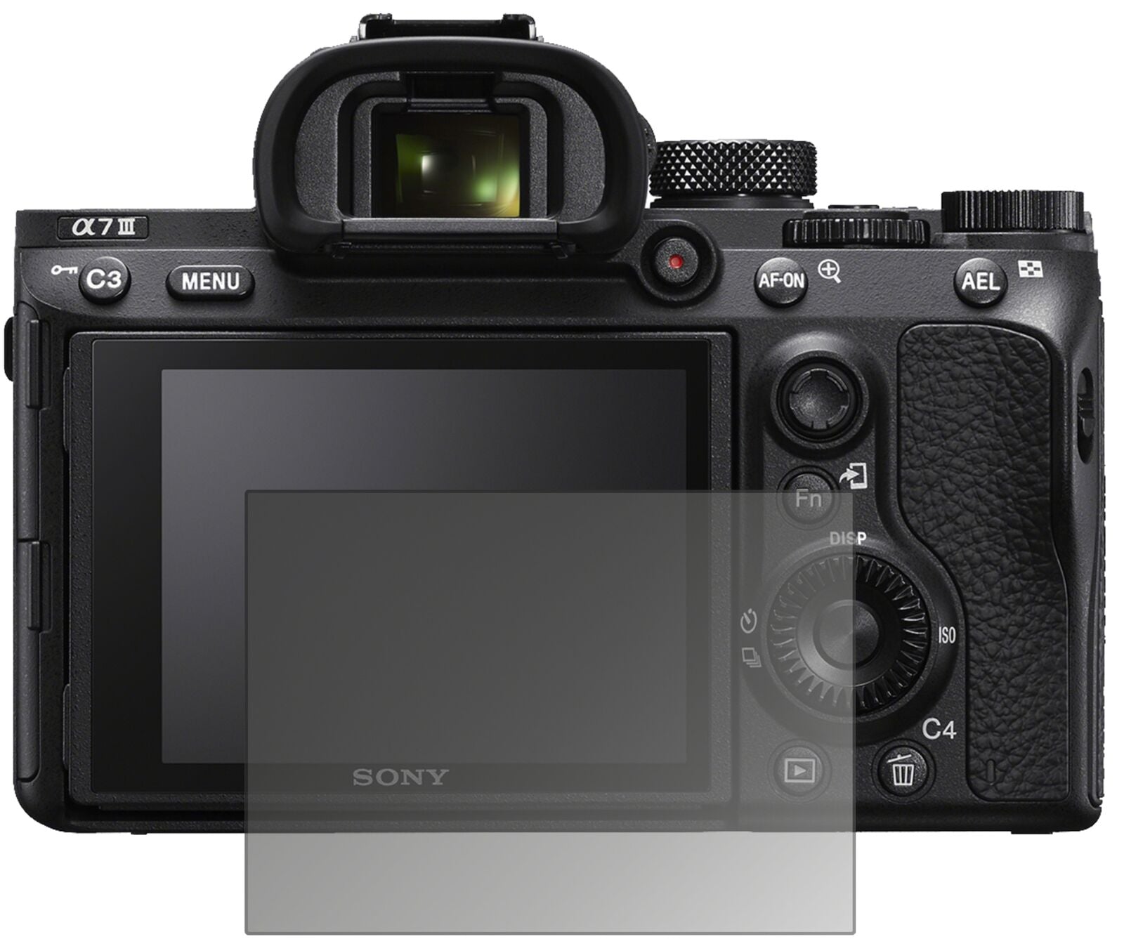 Blickschutzfolie von dipos passend für Sony Alpha 7C, präziser Zuschnitt und blasenfrei montiert