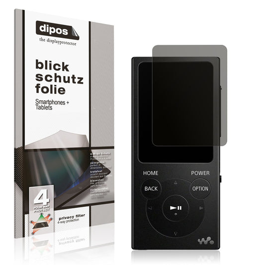 Blickschutzfolie von dipos passend für Sony NW-e394, präziser Zuschnitt und blasenfrei montiert