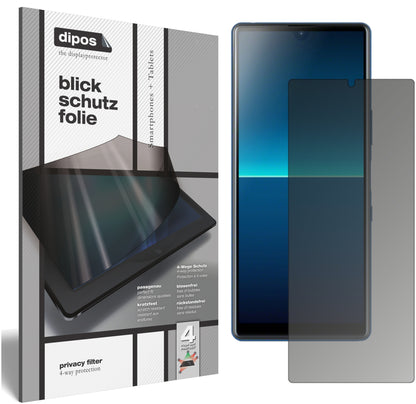 Blickschutzfolie von dipos passend für Sony Xperia L4, präziser Zuschnitt und blasenfrei montiert