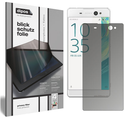 Blickschutzfolie von dipos passend für Sony Xperia XA Ultra, präziser Zuschnitt und blasenfrei montiert