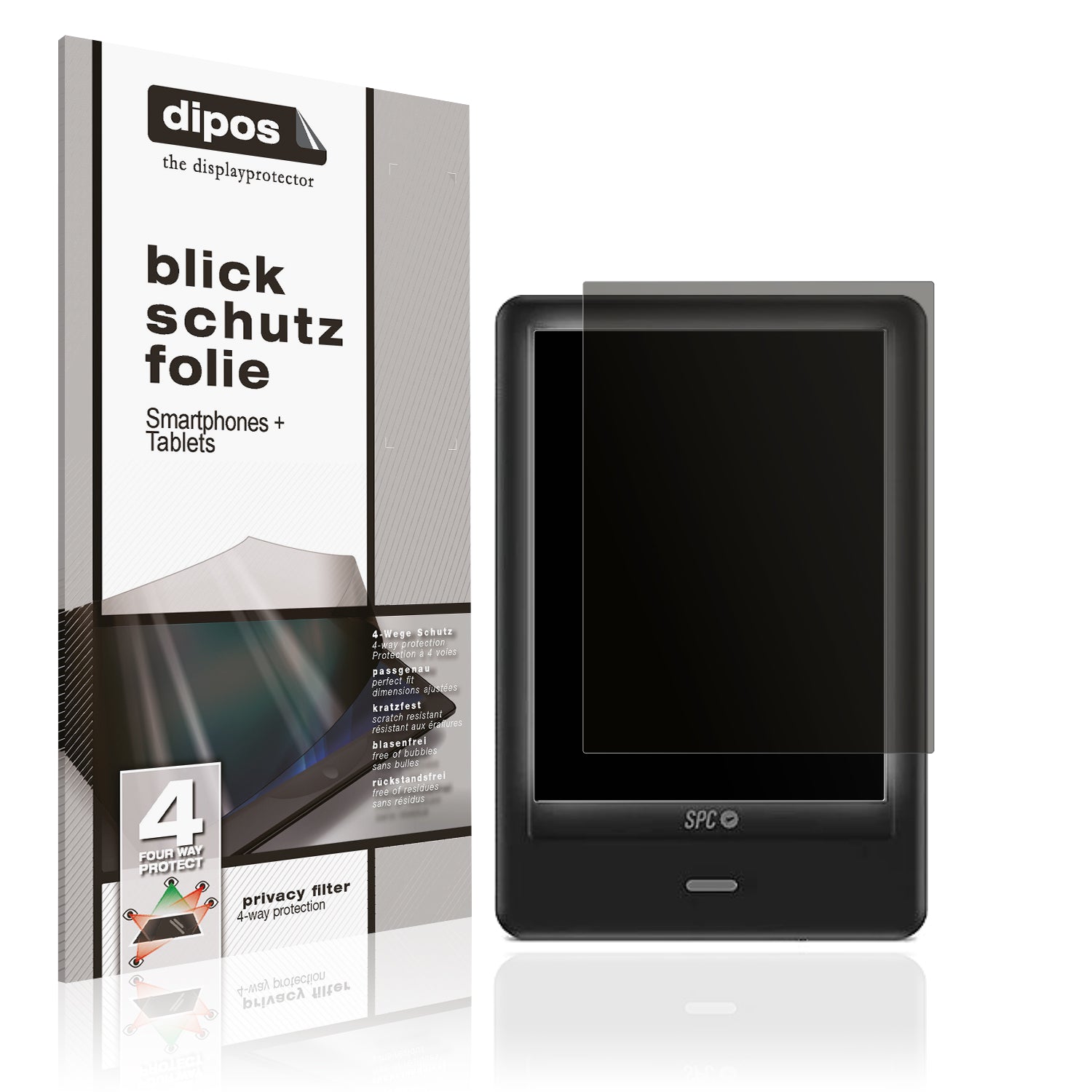 Blickschutzfolie von dipos passend für SPC Light 2, präziser Zuschnitt und blasenfrei montiert