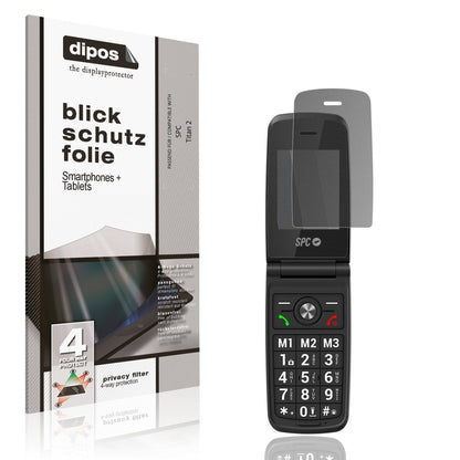 Blickschutzfolie von dipos passend für SPC Titan 2, präziser Zuschnitt und blasenfrei montiert