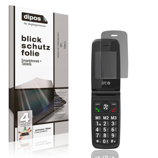 Blickschutzfolie von dipos passend für SPC Titan 2, präziser Zuschnitt und blasenfrei montiert