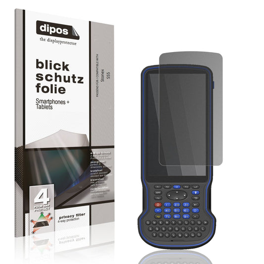 Blickschutzfolie von dipos passend für Stonex S55, präziser Zuschnitt und blasenfrei montiert