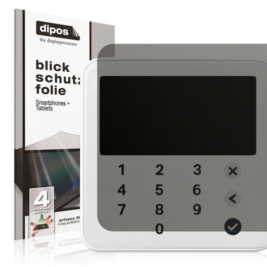Blickschutzfolie von dipos passend für SumUp Solo Lite, präziser Zuschnitt und blasenfrei montiert