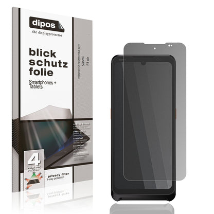 Blickschutzfolie von dipos passend für Sunmi P3 Air, präziser Zuschnitt und blasenfrei montiert