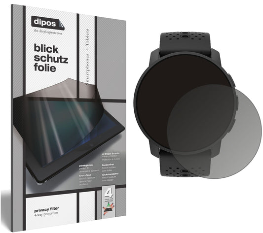 Blickschutzfolie von dipos passend für Suunto 9 Peak, präziser Zuschnitt und blasenfrei montiert