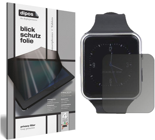 Blickschutzfolie von dipos passend für Tagobee TB01 Smartwatch, präziser Zuschnitt und blasenfrei montiert