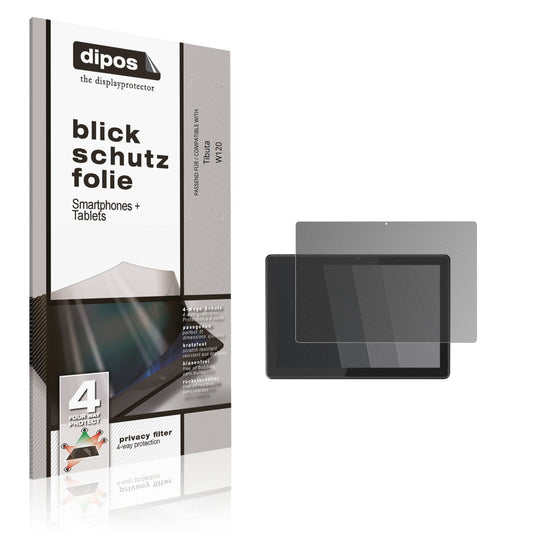 Blickschutzfolie von dipos passend für Tibuta W120, präziser Zuschnitt und blasenfrei montiert