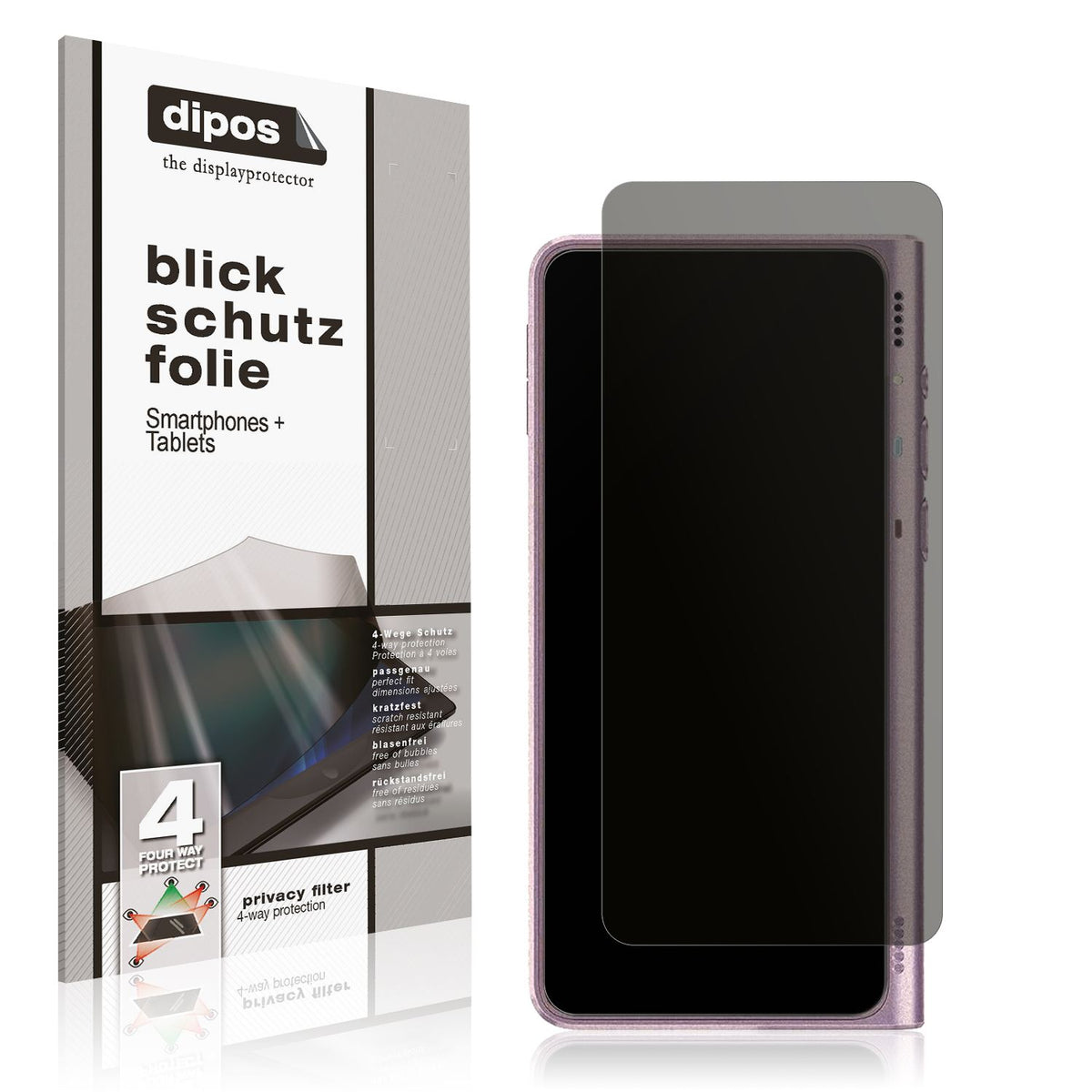 Blickschutzfolie von dipos passend für Timekettle Fluentalk 1, präziser Zuschnitt und blasenfrei montiert
