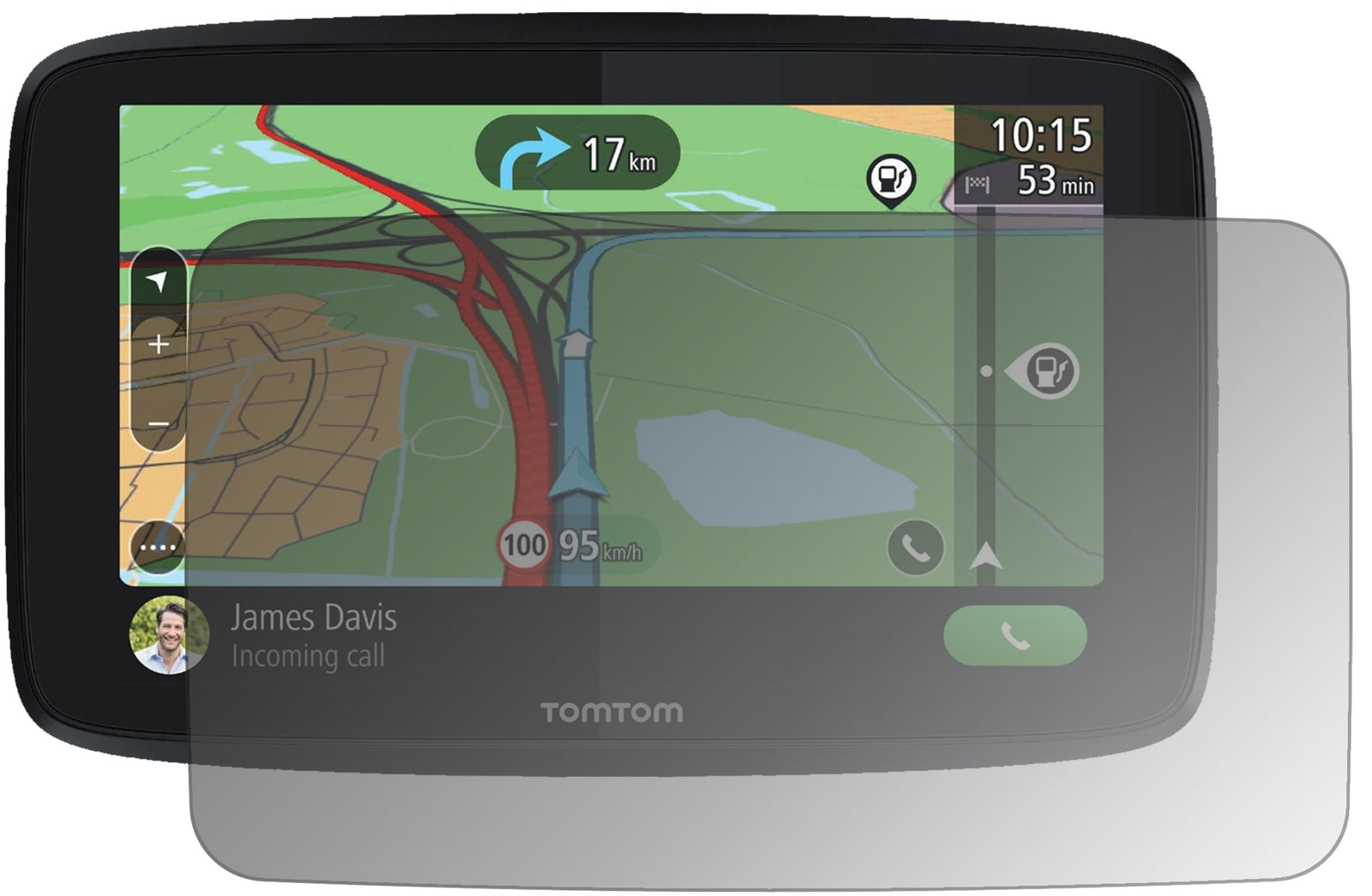 Blickschutzfolie von dipos passend für TomTom GO Essential 6, präziser Zuschnitt und blasenfrei montiert