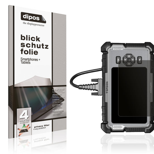 Blickschutzfolie von dipos passend für TOPDON OBD2 AD500, präziser Zuschnitt und blasenfrei montiert