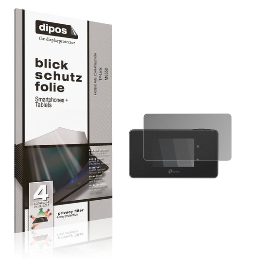 Blickschutzfolie von dipos passend für TP-Link M8550, präziser Zuschnitt und blasenfrei montiert