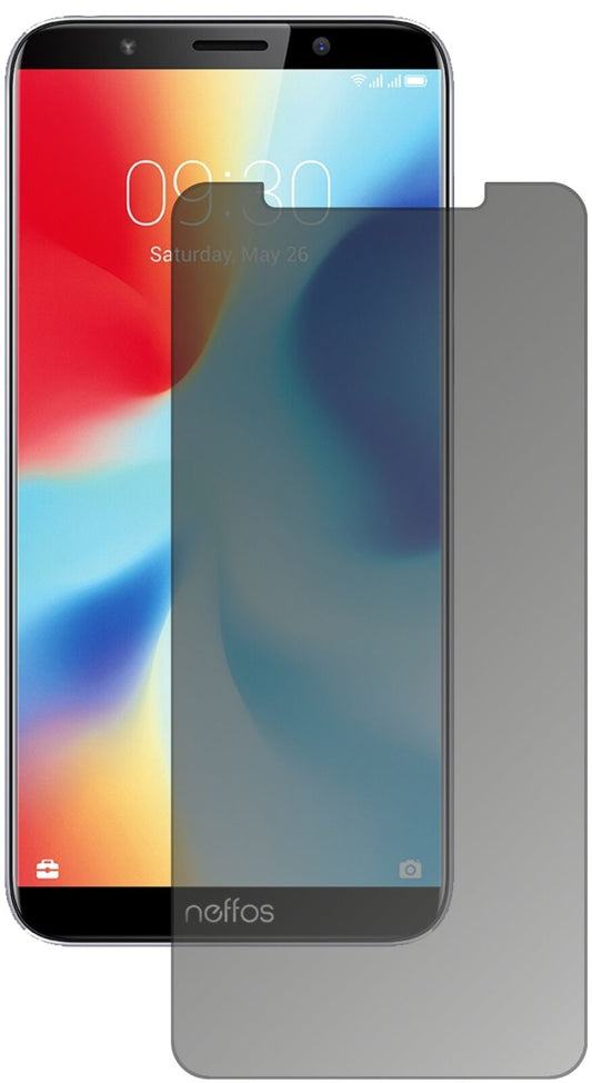 Blickschutzfolie von dipos passend für TP-Link Neffos C9A, präziser Zuschnitt und blasenfrei montiert