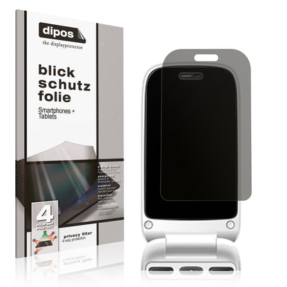 Blickschutzfolie von dipos passend für TRUE S70 Seniorenhandy, präziser Zuschnitt und blasenfrei montiert