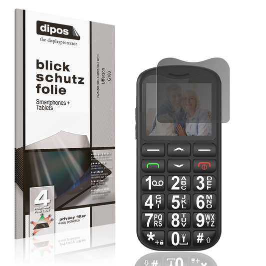 Blickschutzfolie von dipos passend für Ufferson G180, präziser Zuschnitt und blasenfrei montiert