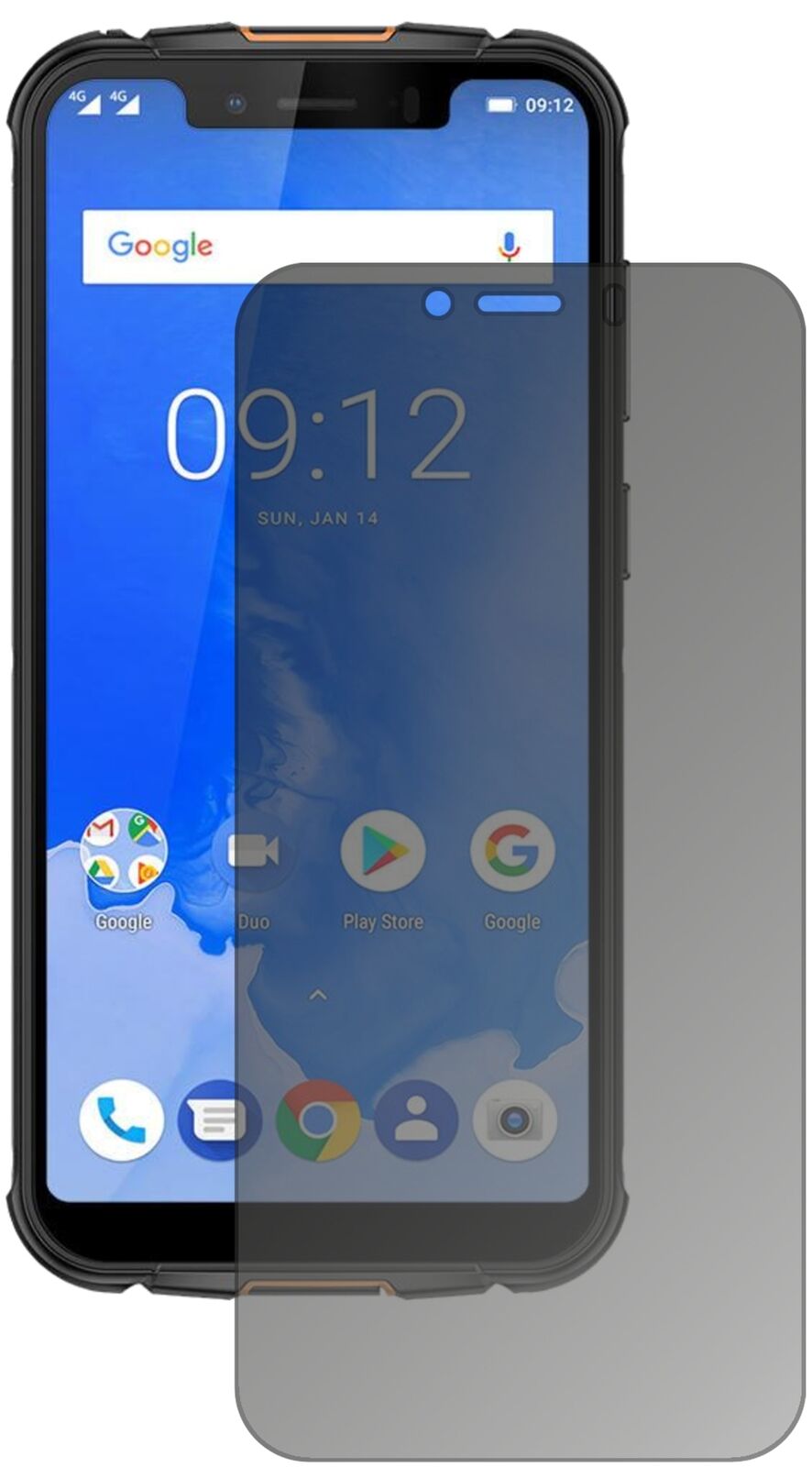 Blickschutzfolie von dipos passend für Ulefone Armor 5, präziser Zuschnitt und blasenfrei montiert