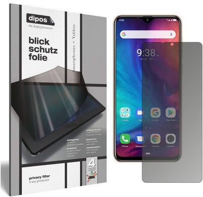 Blickschutzfolie von dipos passend für Ulefone Note 7P, präziser Zuschnitt und blasenfrei montiert