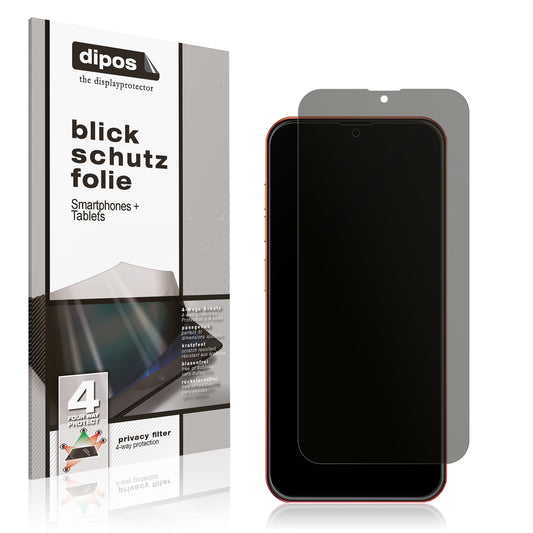 Blickschutzfolie von dipos passend für Ulefone Note 8P, präziser Zuschnitt und blasenfrei montiert