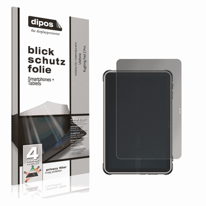 Blickschutzfolie von dipos passend für Ulefone RugKing Pad 2 Pro, präziser Zuschnitt und blasenfrei montiert
