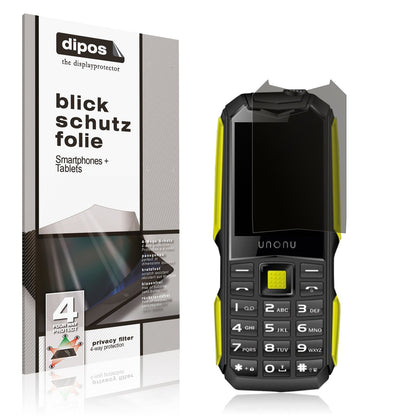 Blickschutzfolie von dipos passend für Unonu UR5L, präziser Zuschnitt und blasenfrei montiert
