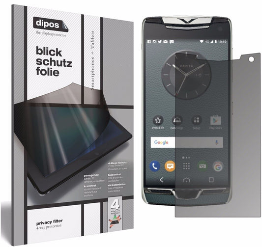 Blickschutzfolie von dipos passend für Vertu Constellation (2017), präziser Zuschnitt und blasenfrei montiert