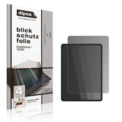 Blickschutzfolie von dipos passend für Vivo Pad5c, präziser Zuschnitt und blasenfrei montiert