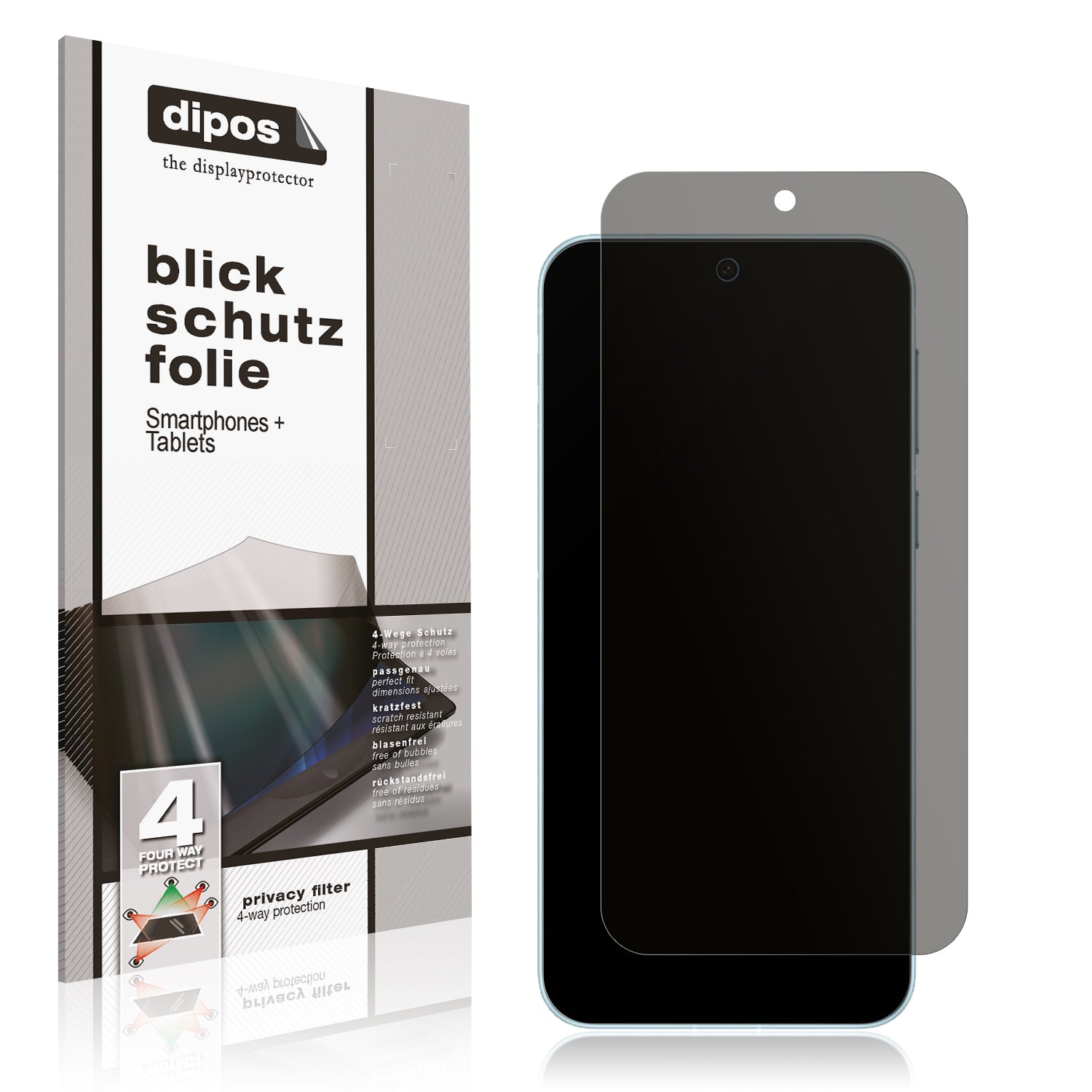 Blickschutzfolie von dipos passend für Vivo X200 FE, präziser Zuschnitt und blasenfrei montiert