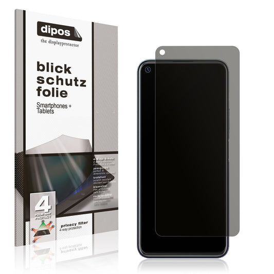 Blickschutzfolie von dipos passend für Vivo Y70t, präziser Zuschnitt und blasenfrei montiert