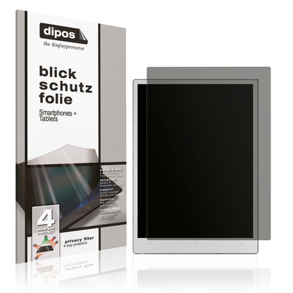 Blickschutzfolie von dipos passend für Viwoods AiPaper Carta 1300, präziser Zuschnitt und blasenfrei montiert