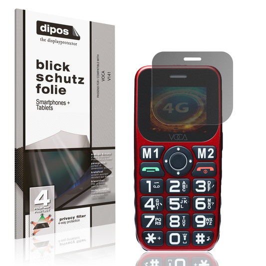 Blickschutzfolie von dipos passend für VOCA V141, präziser Zuschnitt und blasenfrei montiert