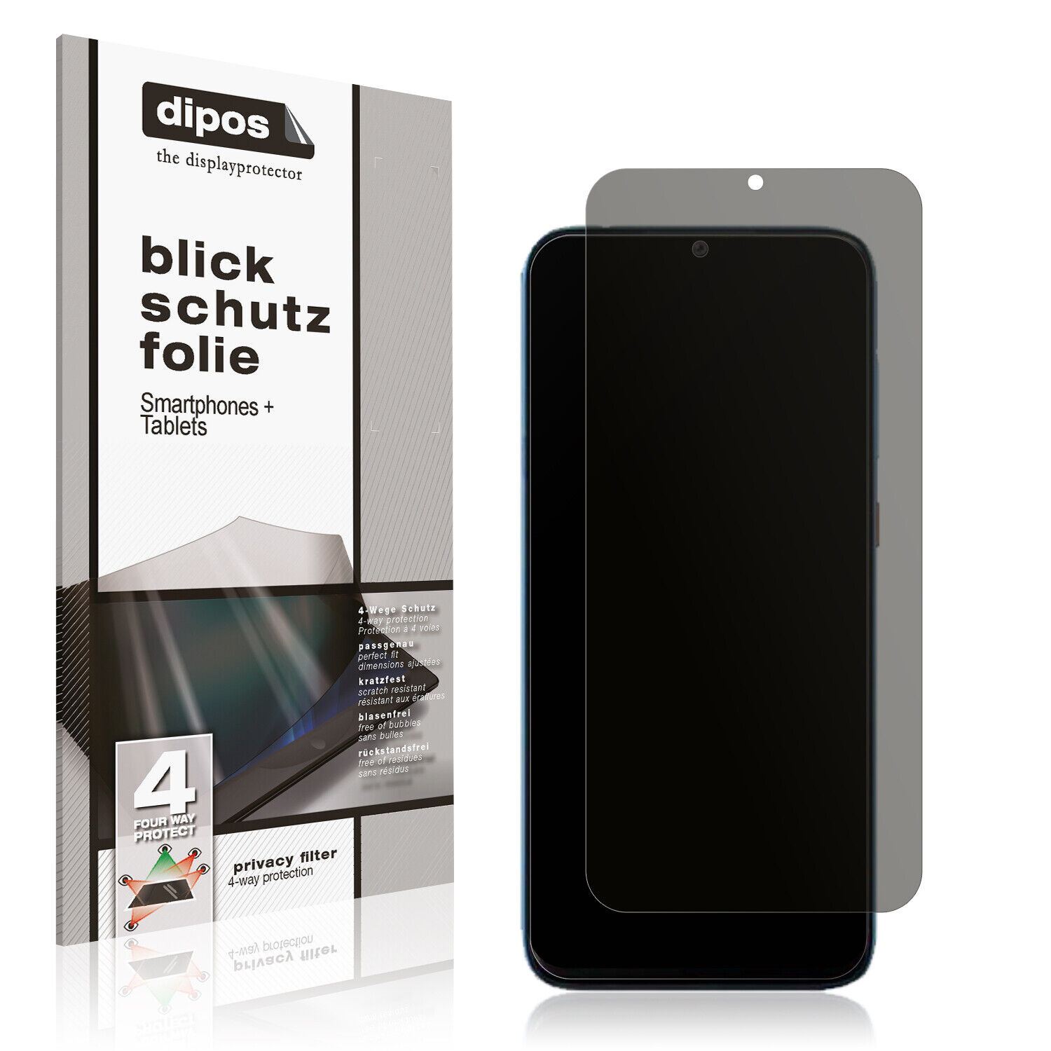 Blickschutzfolie von dipos passend für Walton Primo GH10i, präziser Zuschnitt und blasenfrei montiert