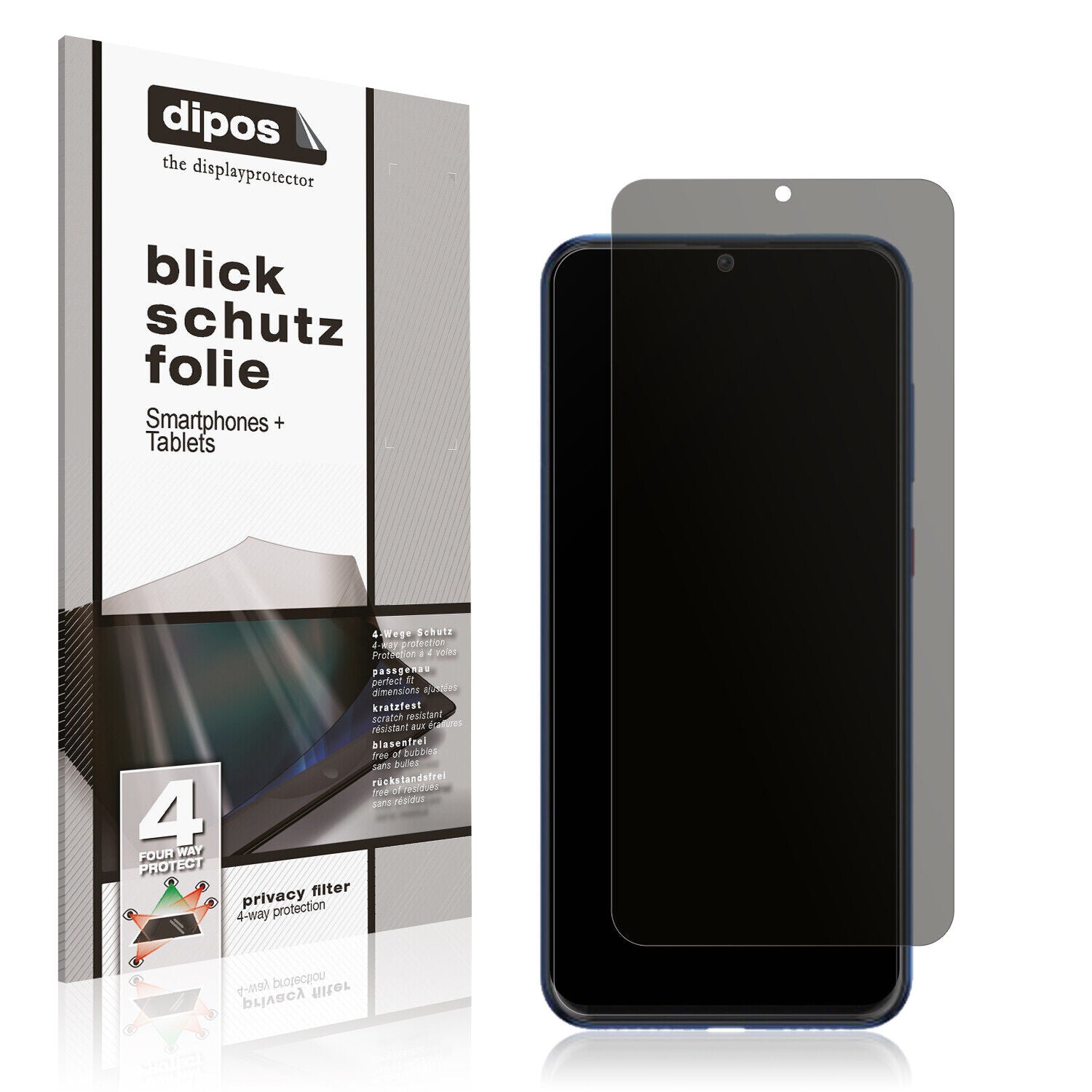 Blickschutzfolie von dipos passend für Walton Primo RX7, präziser Zuschnitt und blasenfrei montiert