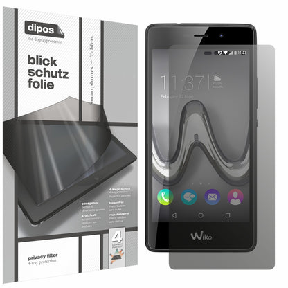 Blickschutzfolie von dipos passend für Wiko Tommy, präziser Zuschnitt und blasenfrei montiert