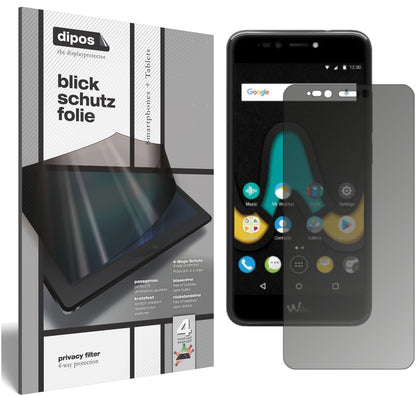 Blickschutzfolie von dipos passend für Wiko Upulse, präziser Zuschnitt und blasenfrei montiert