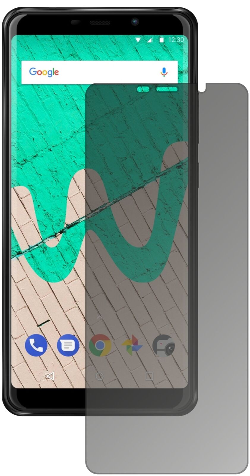 Blickschutzfolie von dipos passend für Wiko View Max, präziser Zuschnitt und blasenfrei montiert