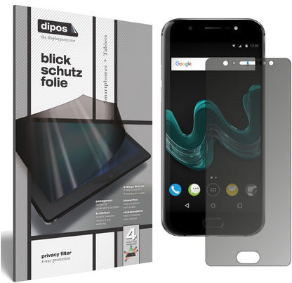 Blickschutzfolie von dipos passend für Wiko Wim, präziser Zuschnitt und blasenfrei montiert